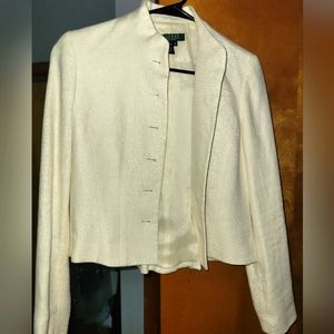 Ralph Lauren blazer creme size 8p